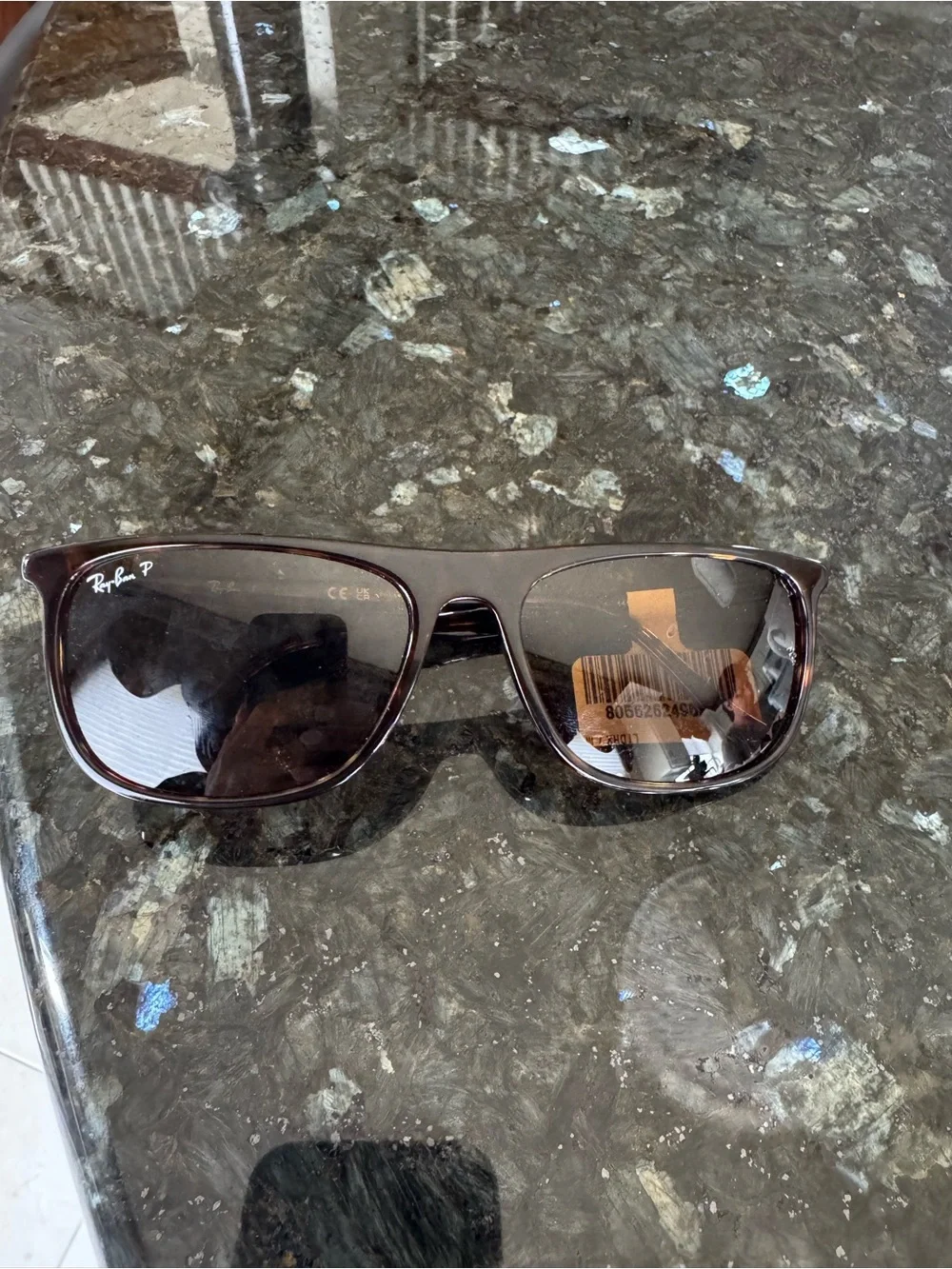 Ray-Ban Brown Gradient Rectangular Sunglasses